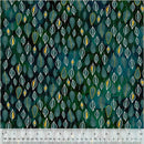WHM Ebb & Flow Trickle - 54029DM-6 Ink - Cotton Metallic Fabric