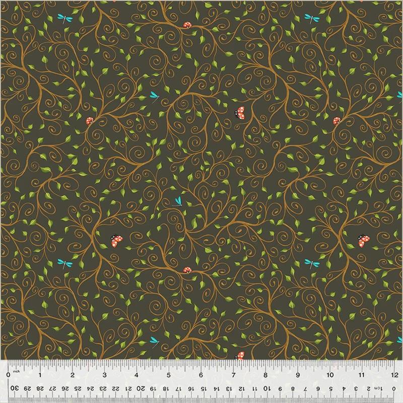 WHM Enchanted Woods Branches - 54522-7 Charcoal - Cotton Fabric