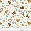 WHM Enchanted Woods Woodland Friends - 54521-4 Ivory - Cotton Fabric
