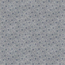 WHM Faded Indigo Daisy Toss - 55446-6 Sanded - Cotton Fabric
