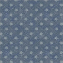 WHM Faded Indigo Elegant Floral - 55454-11 Dark Rinse - Cotton Fabric
