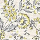 WHM Fanfare Jacobean Garden - 54374-3 Linen - Cotton Fabric