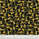 WHM Feeling Jazzy Duet - 54430-1 Black/Multi - Cotton Fabric