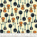 WHM Feeling Jazzy String Ensemble - 54429-2 Ivory/Multi - Cotton Fabric