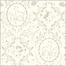 WHM Forest Tales Dainty Damask - 54442-2 Ivory - Cotton Fabric
