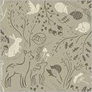 WHM Forest Tales Forest Floor - 54441-1 Taupe - Cotton Fabric