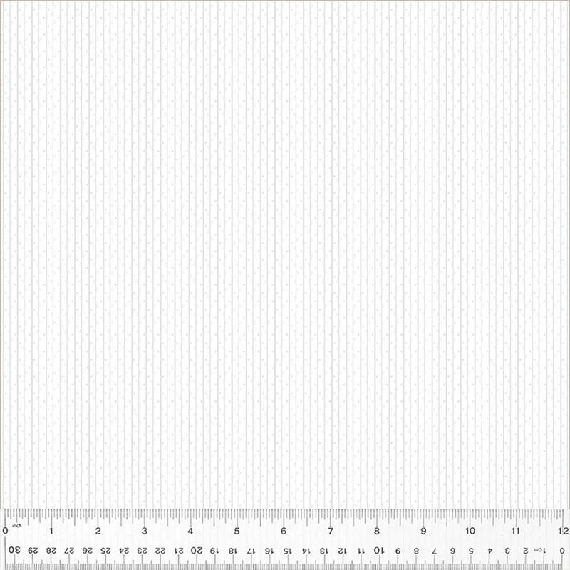 WHM Frosting Ticking Stripe - 54609-1 White - Cotton Fabric