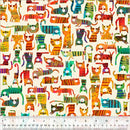 WHM Fur-ever Friends Cat House - 54528D-3 Ivory - Cotton Fabric