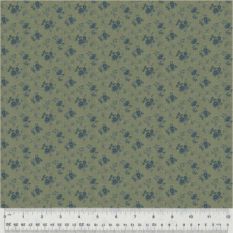 WHM Garden Tale Daisy Trail - 53822-8 Breen - Cotton Fabric