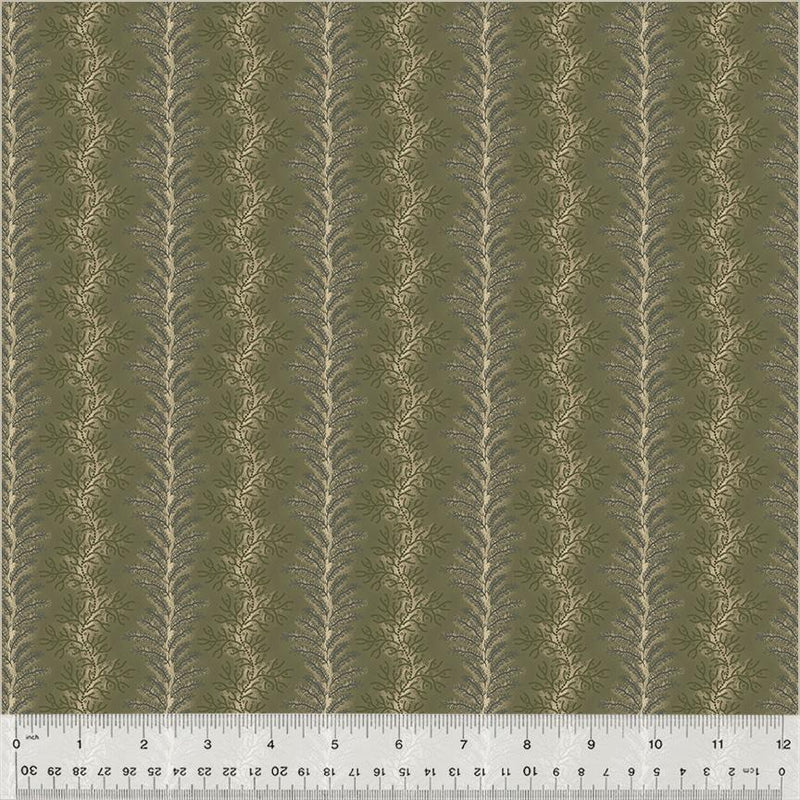 WHM Garden Tale Fern Stripe - 53826-21 Celadon - Cotton Fabric