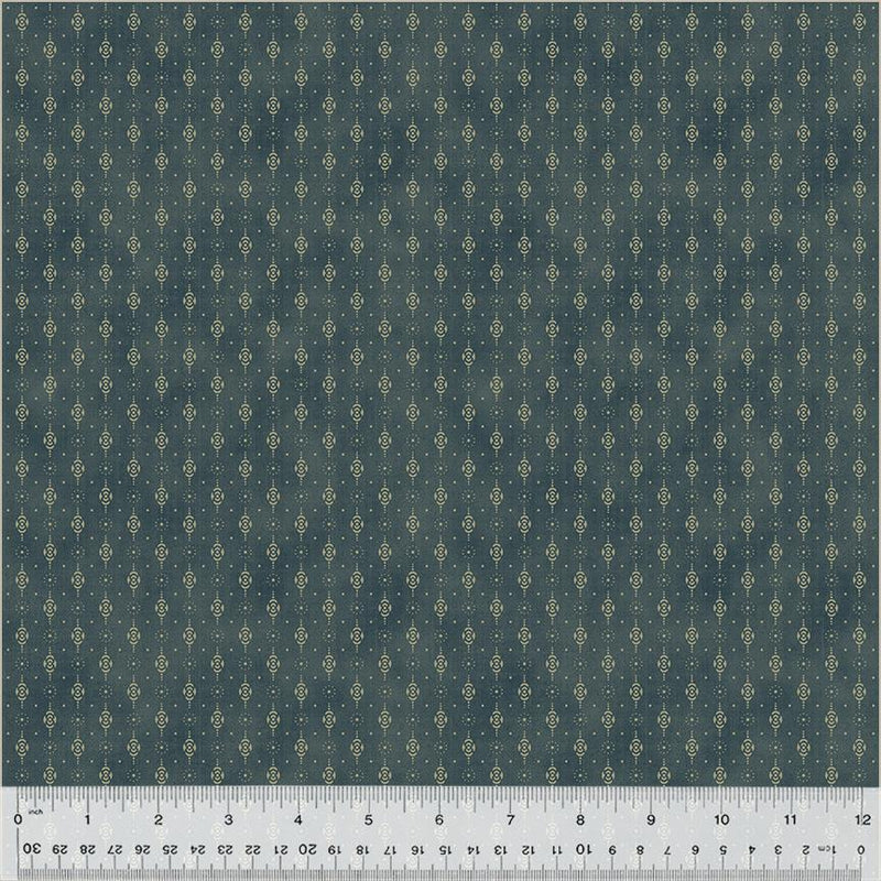 WHM Garden Tale Foulard Stripe - 51190A-7 Navy - Cotton Fabric