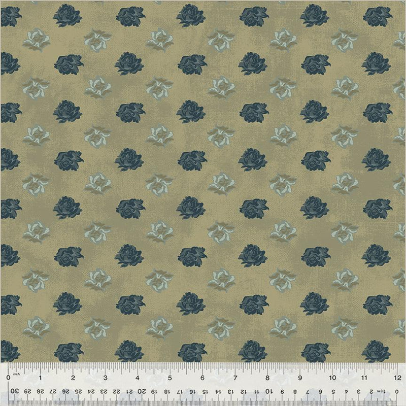 WHM Garden Tale Rose Head - 53821-6 Taupe - Cotton Fabric