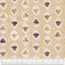 WHM Highland Hooves Pasture Pals - 54461-3 Wheat - Cotton Fabric