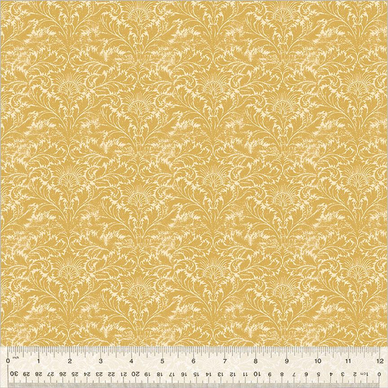 WHM Holiday Splendor Damask - 54068-10 Gold - Cotton Fabric