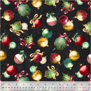 WHM Holiday Splendor Dashing Ornaments - 54065-1 Black - Cotton Fabric