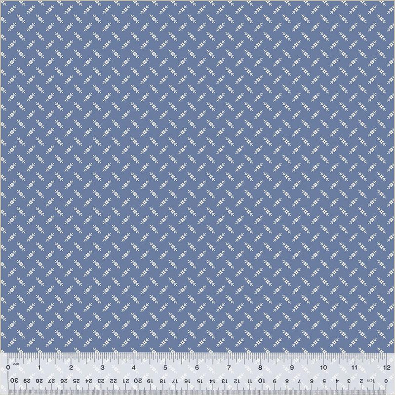 WHM Jasper Blue Fleurette - 54370-6 Denim - Cotton Fabric