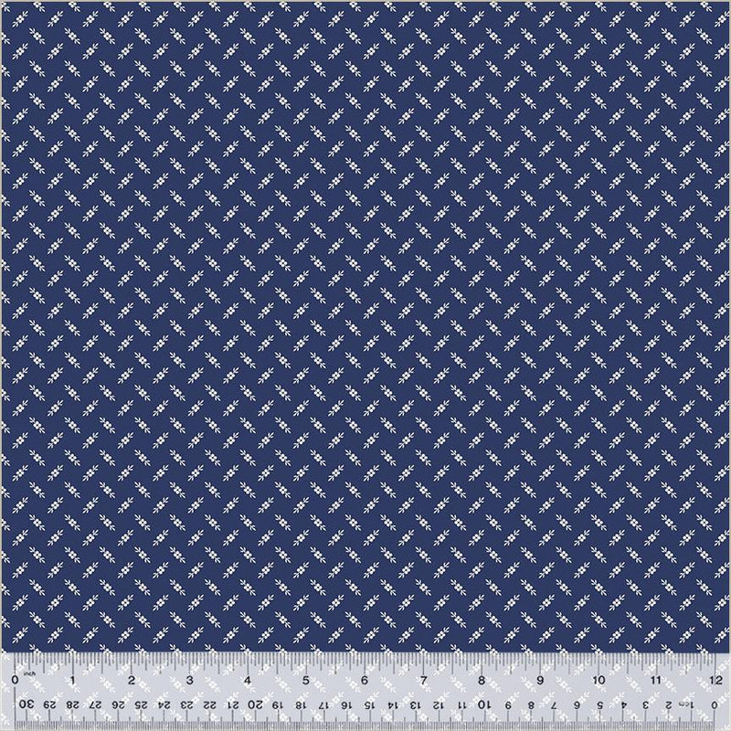 WHM Jasper Blue Fleurette - 54370-7 Sapphire - Cotton Fabric