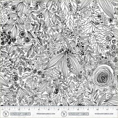 WHM Pen & Petal Daydream - 54964-1 White - Cotton Fabric