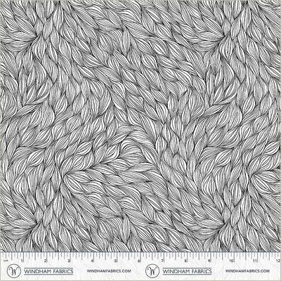 WHM Pen & Petal Rhythm - 54965-1 White - Cotton Fabric