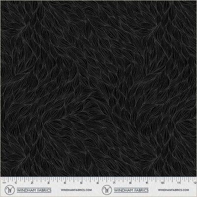 WHM Pen & Petal Rhythm - 54965-3 Black On Black - Cotton Fabric