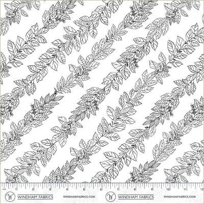 WHM Pen & Petal Trailing Thoughts - 54967-1 White - Cotton Fabric