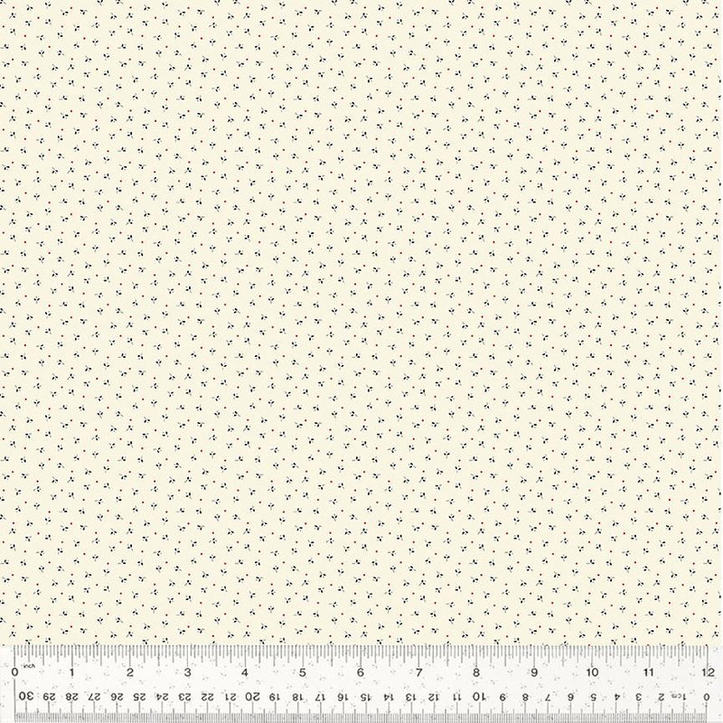 WHM Sable & Scarlet Fine Petals - 54153-1 Cream - Cotton Fabric