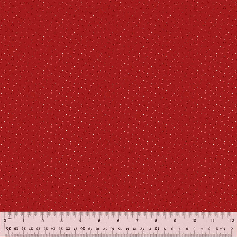 WHM Sable & Scarlet Fine Petals - 54153-4 Red - Cotton Fabric