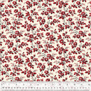 WHM Sable & Scarlet Flowering Vine - 54150-1 Cream - Cotton Fabric