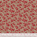 WHM Sable & Scarlet Flowering Vine - 54150-3 Taupe - Cotton Fabric