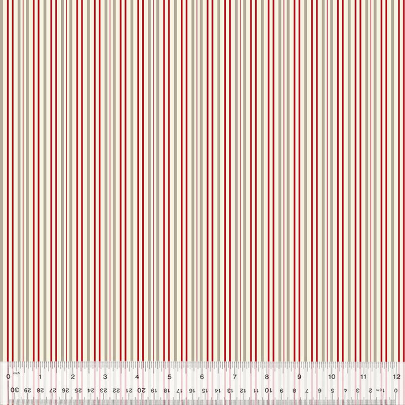 WHM Sable & Scarlet Ribbon - 54154-1 Cream - Cotton Fabric