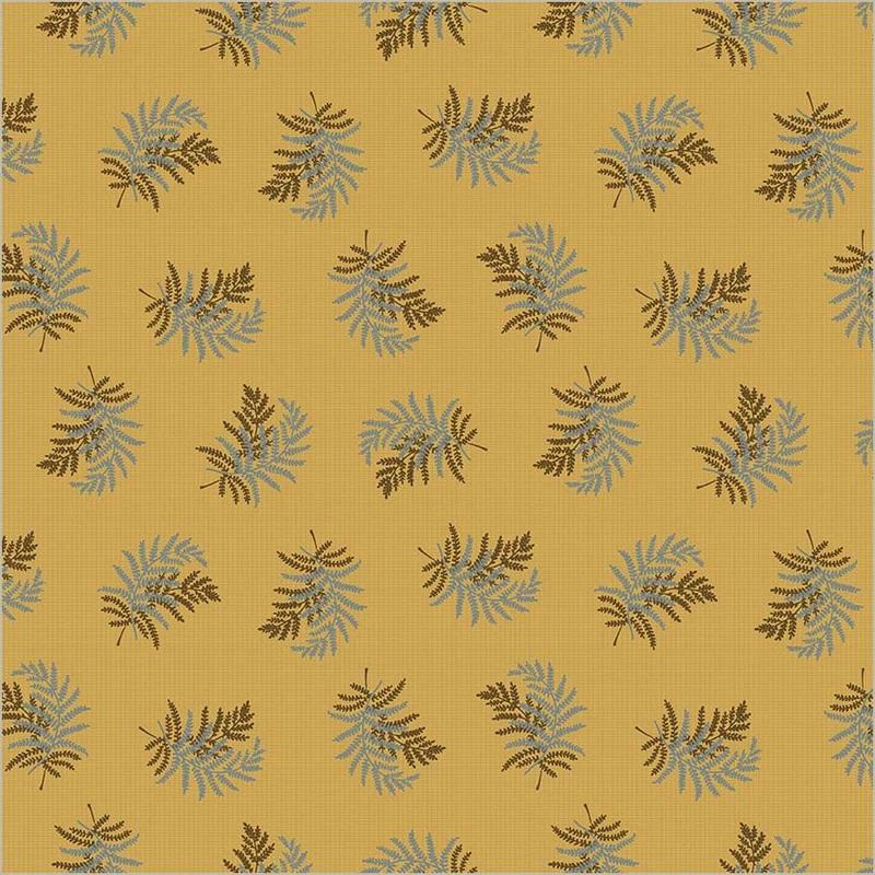 WHM Thimbleweed Fern - 54827-2 Ochre - Cotton Fabric