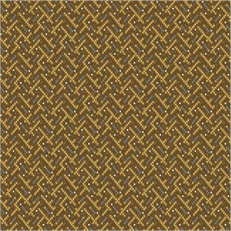 WHM Thimbleweed Steps - 54832-4 Cocoa - Cotton Fabric
