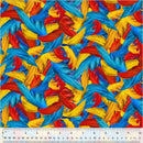 WHM Tropical Paradise Feathers - 53931-5 Multi - Cotton Fabric