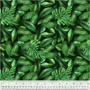 WHM Tropical Paradise Packed Foliage - 53930-1 Black - Cotton Fabric