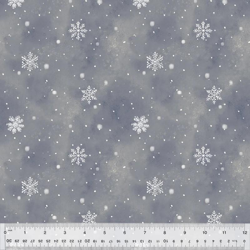 WHM Winter Whisper Flurries - 54682-3 Night - Cotton Fabric