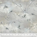 WHM Winter Whisper Snowbirds - 54680-2 Cloudy - Cotton Fabric