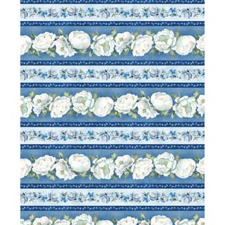 WP Blue Harmony - 1665-33898-417  - Cotton Fabric