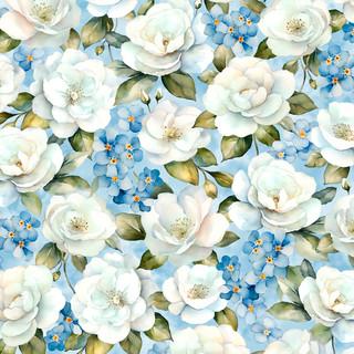 WP Blue Harmony - 1665-33899-410  - Cotton Fabric