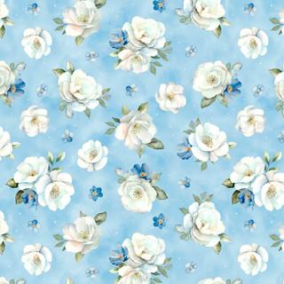 WP Blue Harmony - 1665-33901-410 - Cotton Fabric