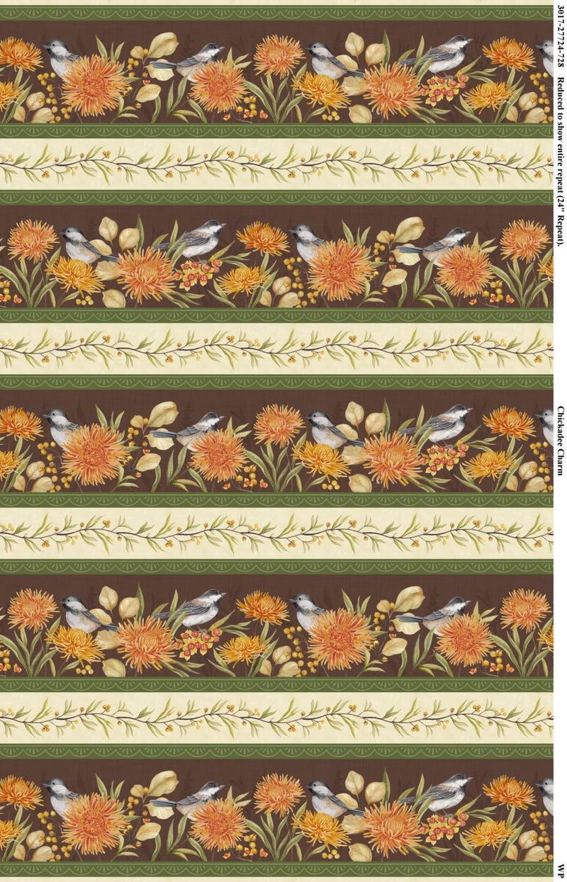 WP Chickadee Charm - 3017-27724-728 - Cotton Fabric