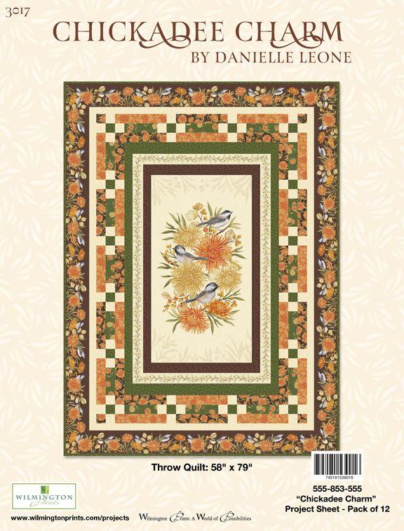 WP Chickadee Charm Throw Quilt Pattern - 555-853-555  - Pattern