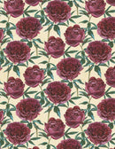 WP Crimson Blooms Florals All Over - 30094-232 Cream - Cotton Fabric