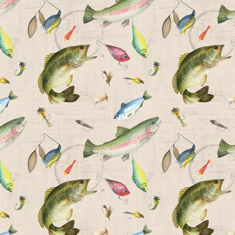 WP Going Fishing - 3061-21763-175  - Cotton Fabric