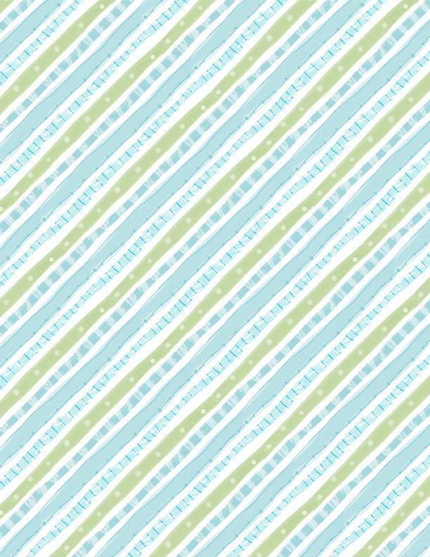WP Rainbow Dreams Diagonal Stripes- 43023-471 Blue - Cotton Fabric