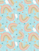WP Rainbow Dreams Rainbows Toss - 43020-435 Blue - Cotton Fabric