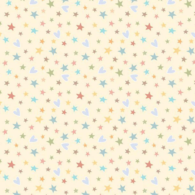 WP Rainbow Dreams Stars and Hearts - 43022-553 Yellow - Cotton Fabric