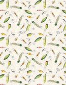 WP Reeled In Lures Toss - 3061-21773-273 Cream - Cotton Fabric