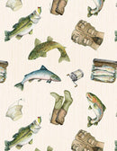 WP Reeled In Miscellaneous Toss - 3061-21771-272 Cream - Cotton Fabric