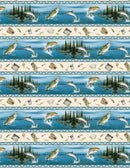 WP Reeled In Repeating Stripe - 3061-21769-427 Multi - Cotton Fabric