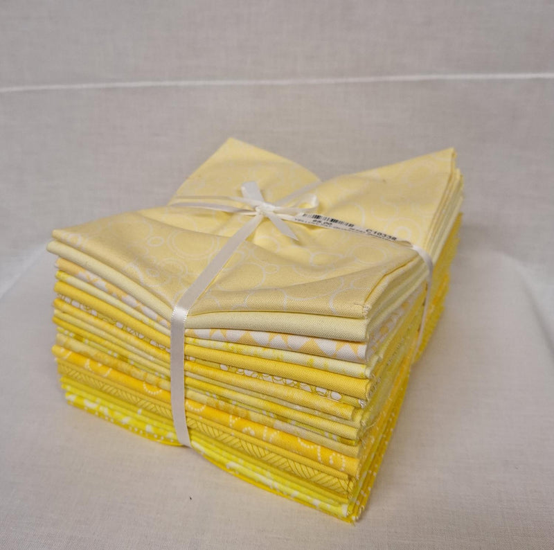 Yellow Fat Quarter Bundle - 20 Fat Quarters - Cotton Fabric